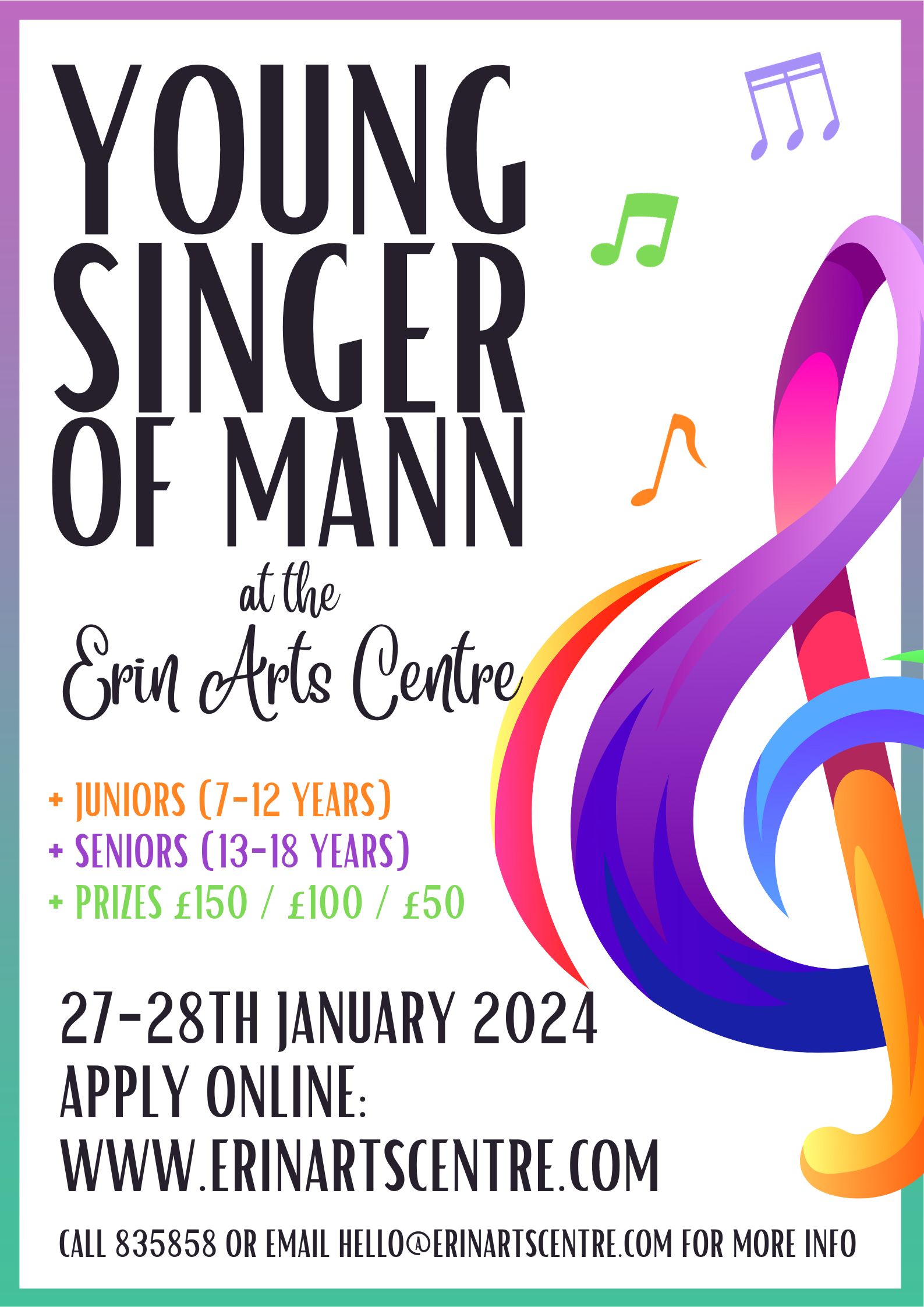 Young Singer Of Mann 2024 Erin Arts Centre   Young Singer 2024 Poster 